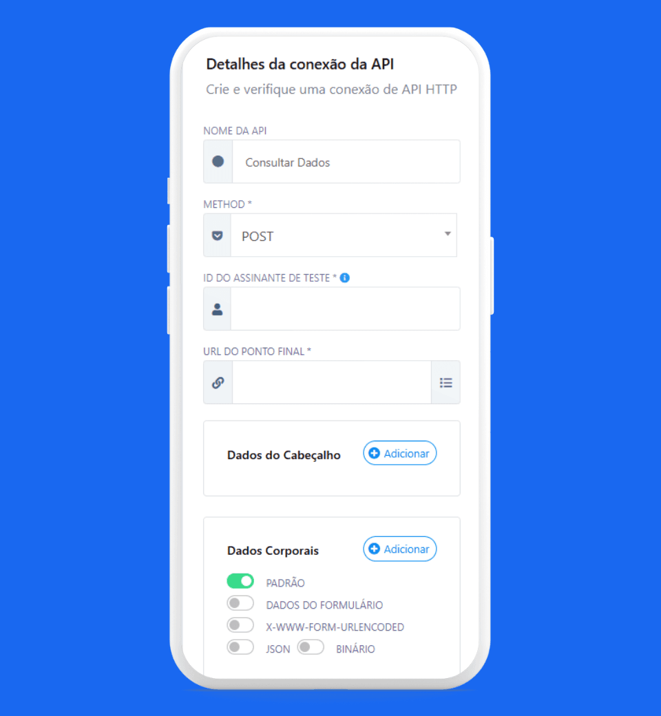 API HTTP Integração