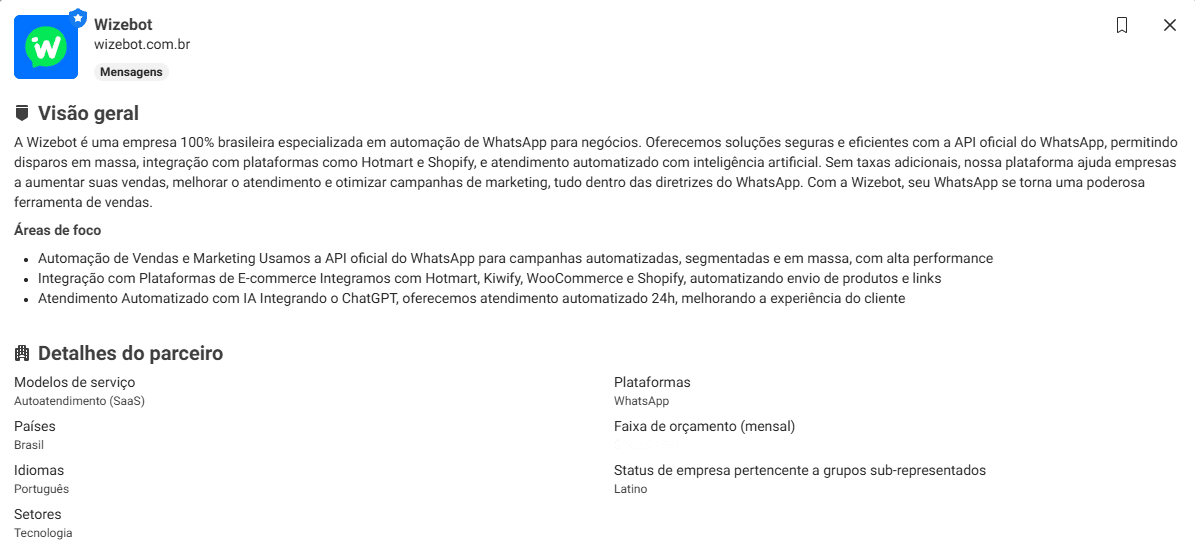 Certificado oficial de parceria Meta Business Partners - Apenas 1% das empresas possuem esse certificado